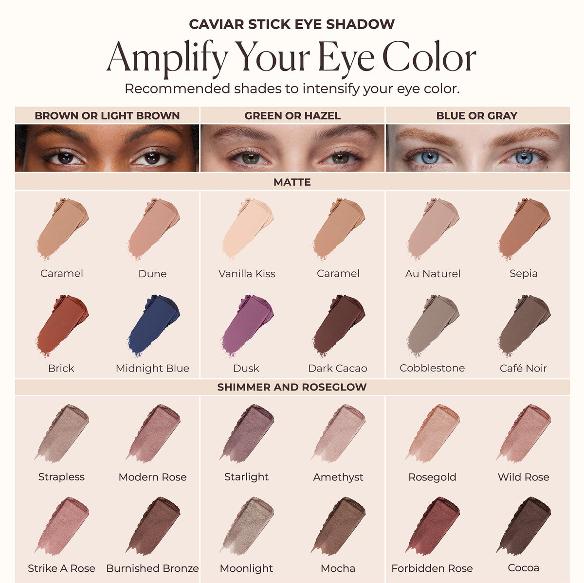 Laura Mercier Caviar Stick Cream Eyeshadow: Shimmer Finish, 24HR Wear, Long Lasting, Rich Color, Easily Blendable and Buildable, Waterproof, Hyaluronic Acid Infused, Eyeshadow Stick Set, Modern Rose