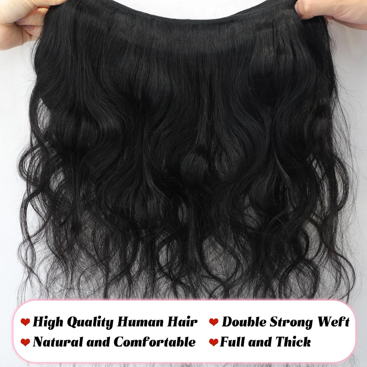 KAITHLYPO 15A Human Hair Bundles 18 Inch Raw Body Wave Quick 1 Bundle for Women 100% Unprocessed Brazilian Virgin Weave Wavy Human Hair Bundles