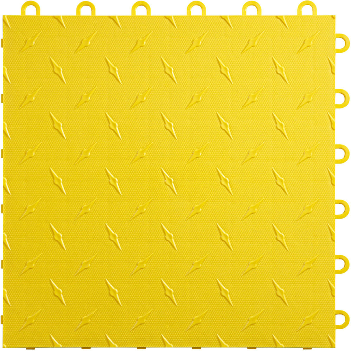 Speedway Diamond Interlocking Garage Floor Tiles 12 x 12-Inch, Yellow, 10 Piece Set
