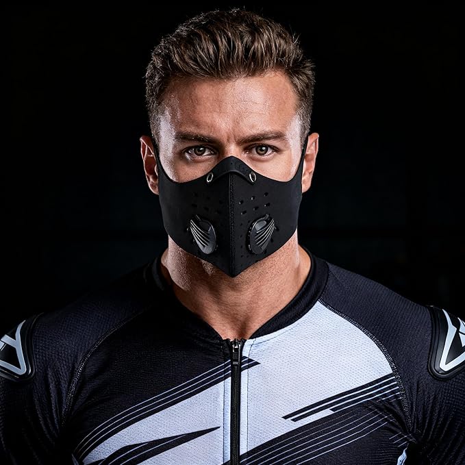 PISIQI Dust Mouth Face Cover Half Face Sports Face Protections Anti Dust Face Mouth Riding Cover with Valve Reusable Breathing Lightweight Face Shield Outdoor Facial for Men and Women