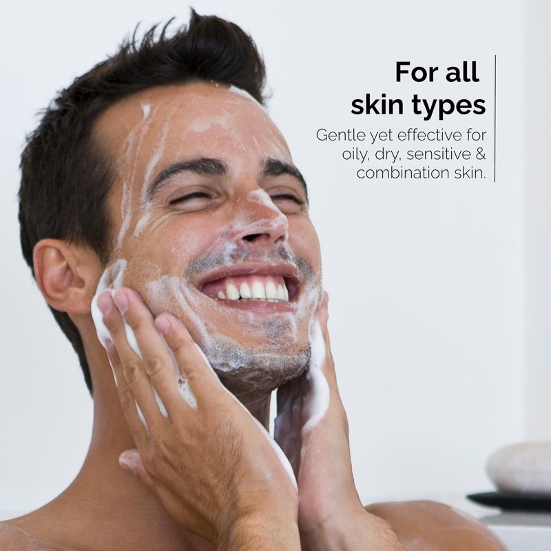 Nordisk Element Men’s Face Wash – Clarifying Gel Cleanser with Plum Extract | Daily Gentle Vegan Facial Wash for All Skin Types, Hydrating, Non-Stripping, Sulfate-Free, pH Balanced, 6.76 Fl Oz