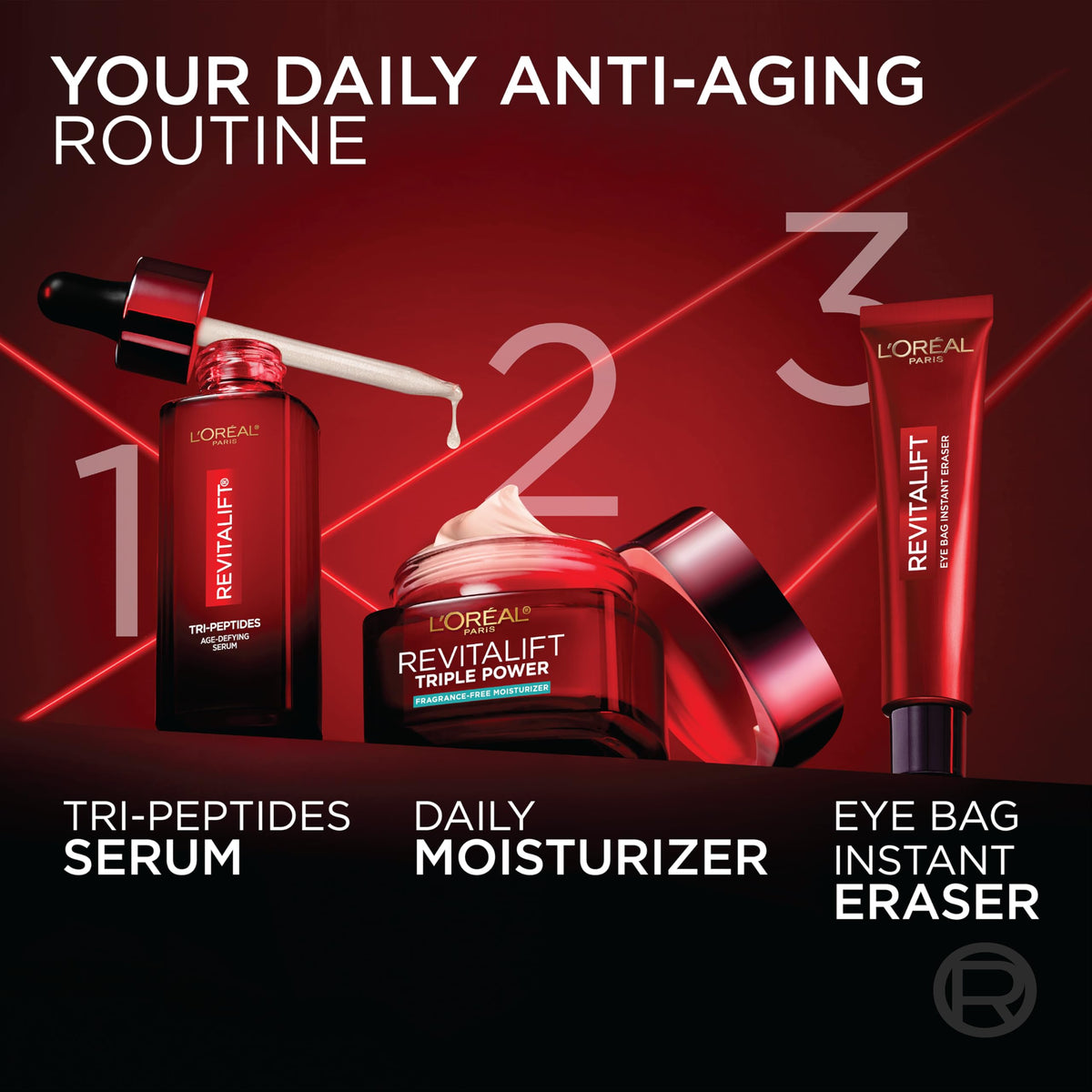 L'Oreal Paris Revitalift Triple Power Anti-Aging Face Moisturizer, Fragrance Free, Pro Retinol, Hyaluronic Acid & Vitamin C to Reduce Wrinkles, Firm & Brighten Skin, 2.55 Oz
