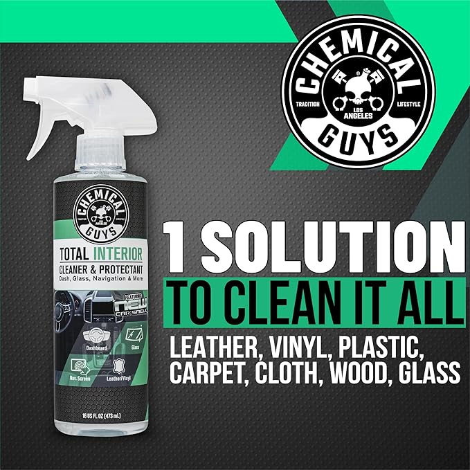 Chemical Guys Total Interior Cleaner and Protectant, New Car Smell (Safe for Cars, Trucks, SUVs, Jeeps, RVs & More) 128 fl oz - SPI234