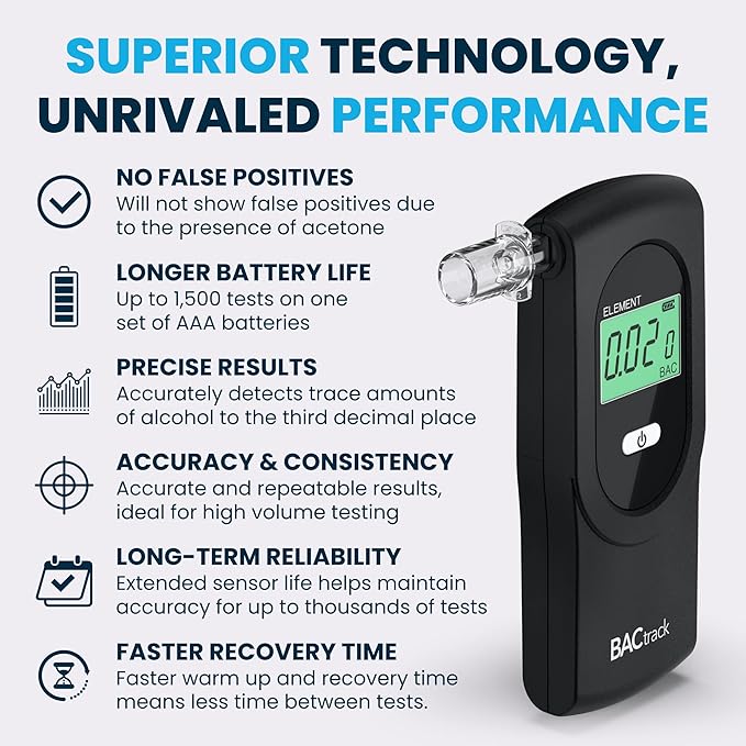 BACtrack Element Breathalyzer (2 Pack) | Professional-Grade Accuracy | DOT & NHTSA Compliant | Portable Breath Alcohol Tester for Personal & Professional Use