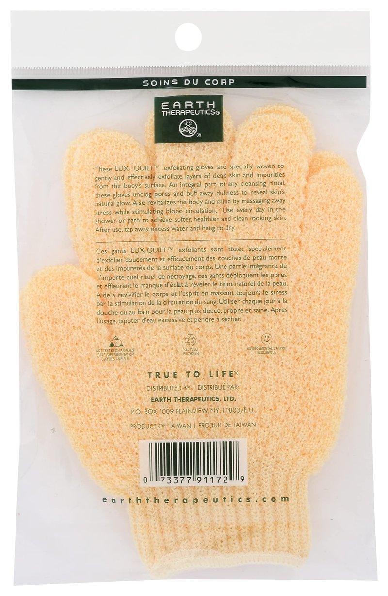 Earth Therapeutics Exfoliating Hydro Gloves, Natural