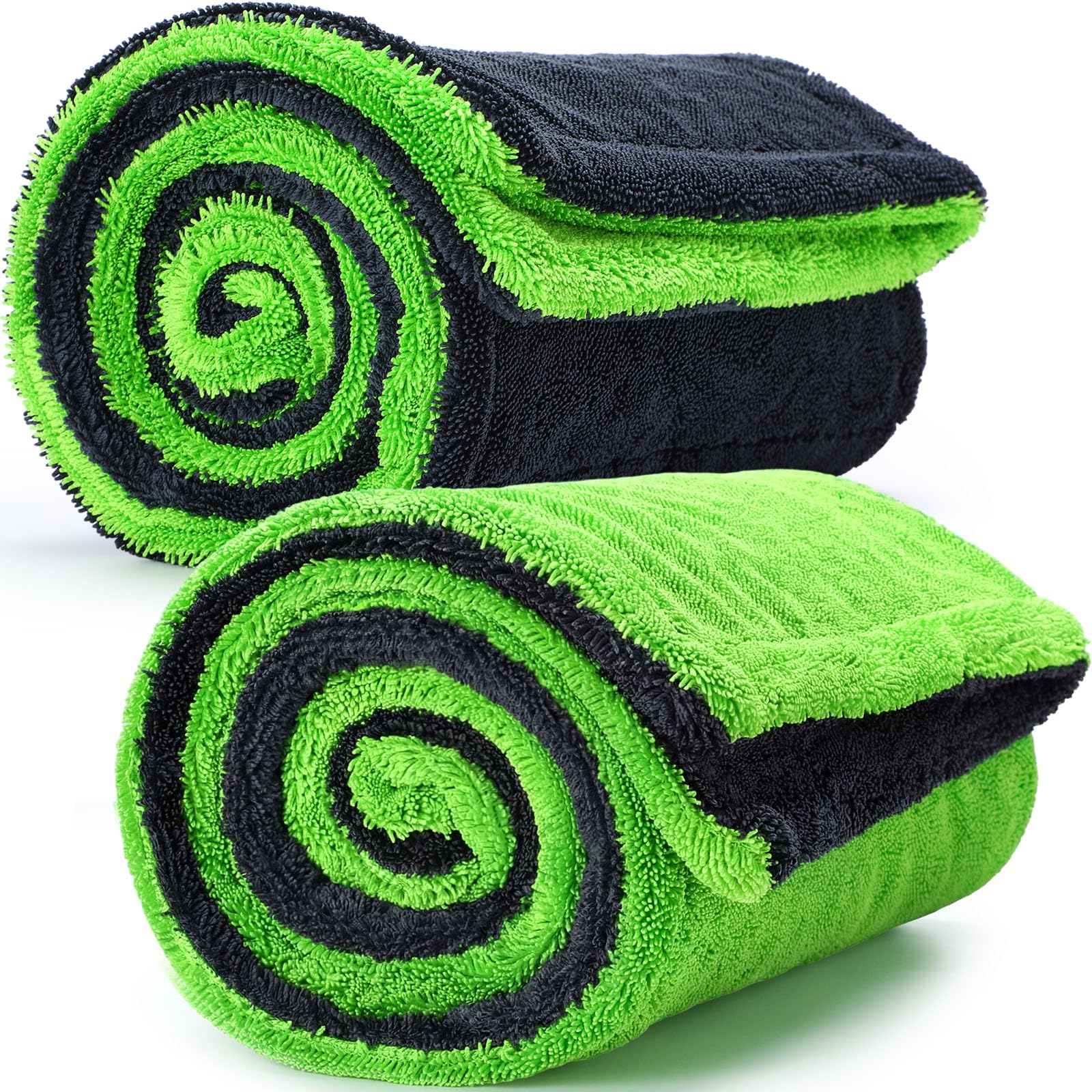 Boao 2 Pack Car Drying Towels 48x24 Extra Large Microfiber Towels for Cars 1400gsm Super Absorbent Car Detailing Drying Towel St