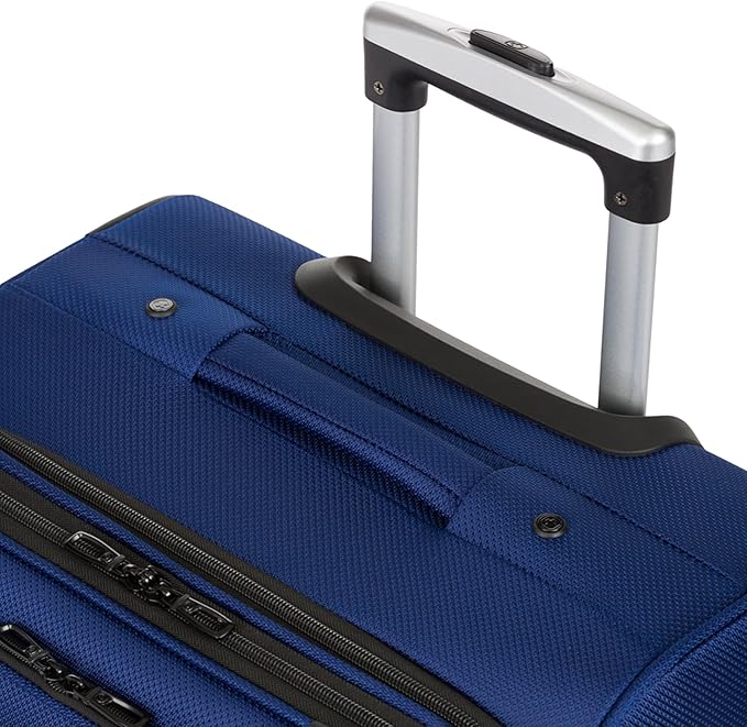 SWISSGEAR Sion Softside Expandable Spinner Luggage Durable Lightweight Travel Suitcase, Blue, 2-Piece Set (21/29)