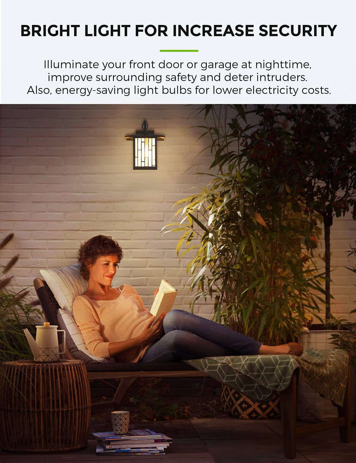 LOHAS Dusk to Dawn Sensor Light Bulbs, 40W Equivalent LED Outdoor Lighting, Warm White 2700K Automatic Photocell Light Bulb Outside, A19 6W Bright Porch Light Bulbs, 500LM E26 for Garage Patio,4 Pack
