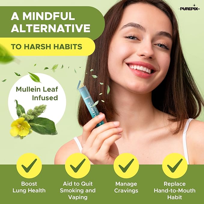 Mullein Pix Herbal Toothpicks - Menthol Chill 3 Pack