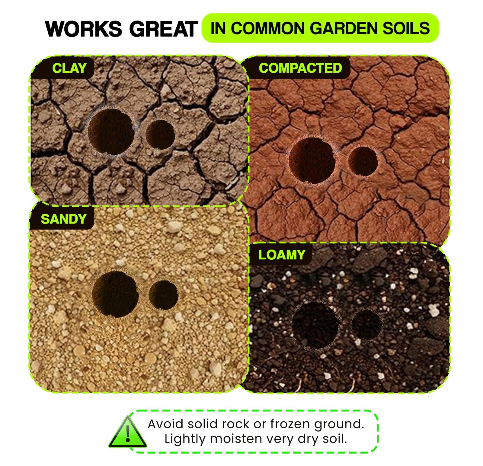2pk Auger Drill Bit for Planting with Gloves (1.6 x 16 Inch & 3.5 x 16 Inch Set) - Heavy Duty Garden Spiral and Bulb Planter Tool for Digging Holes - Compatible with 3/8 Inch Hex Drive