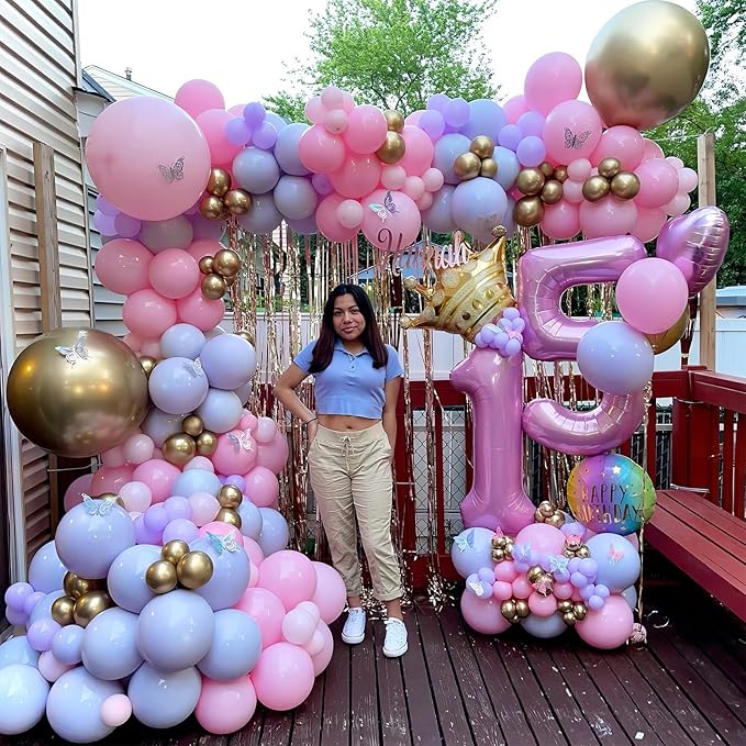 Pink 18 Balloon Number 40 Inch, Large Pearl Pink Number 18 Balloon, Light Pink 18 Balloons Foil Helium 18 Birthday Balloons for Girls Women 18th or 81st Year Old Birthday Party Decorations Anniversary