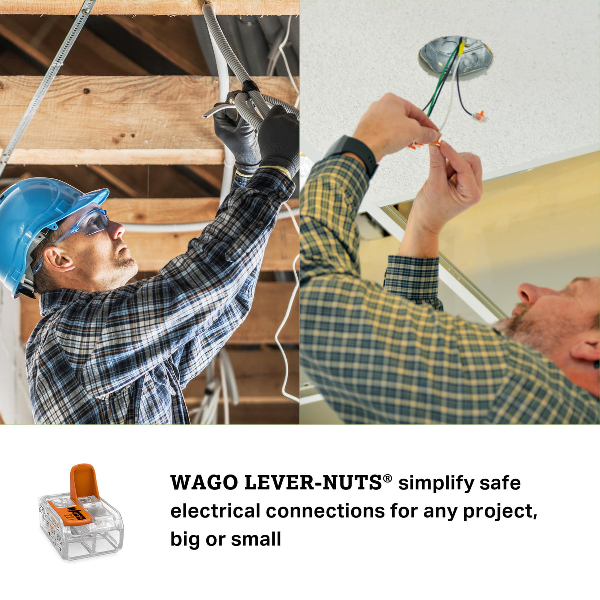 Wago 221-412 Lever-Nuts 2 Conductor Compact Connectors 100 PK