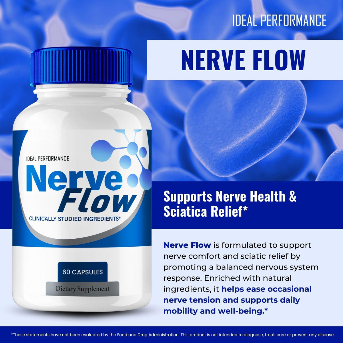 Nerve Flow for Neuropathy Supplements, Nerve Flow Capsules Advanced Nerve Health Pills Extra Strength All Natural Healthy Circulation & Stable Levels, Advanced NerveFlow Support Reviews (5 Pack)