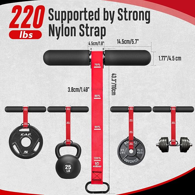 FitBeast Forearm Strengthener & Forearm Exerciser, Wrist Roller with Thicker Handle, Forearm Strength Trainer with Adjustable Strap - Ideal for Grip Strength, Muscle Building, Rehabilitation