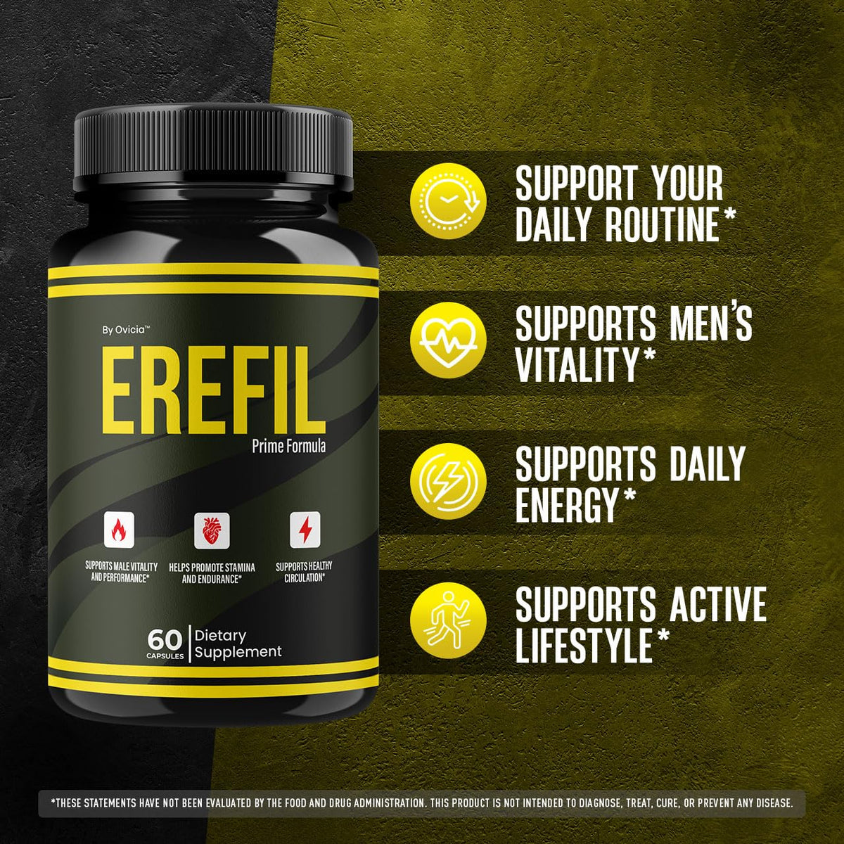 (3 Pack) Erefil Capsules - Official Erefil Pills Advanced Premium Formula Support Maximum Strength, All Natural Ingredients Vitamins for Overall Health & Wellness Reviews, 180 Capsules for 3 Months