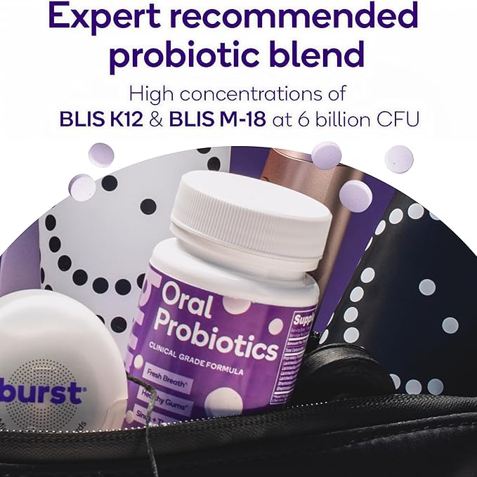 Burst Dental Probiotics (45 Count) | Healthy Oral Cavity, Bad Breath, Immune System & Sinus Support | Promotes Upper Respiratory Health and Beneficial Bacteria | Blis K12 & M18 | Packaging May Vary