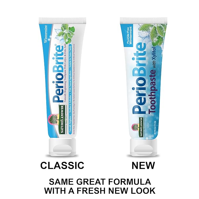 Nature's Answer Periobrite Whitening Toothpaste | Soothes & Refreshes | Gluten-Free, Flouride-Free Soy-Free & Vegetarian | Not Tested On Animals | No Artificial Sweetners or Preservatives 4oz