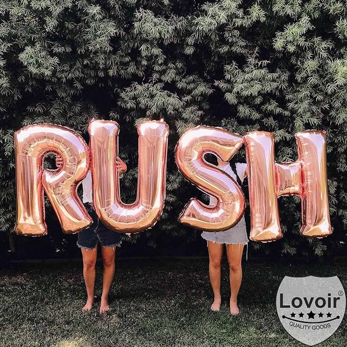 Lovoir 40 Inch Large Rose Gold Letter W Balloons Big Size Jumbo Mylar Foil Helium Balloon for Birthday Party Celebration Decorations Alphabet Rose Gold W