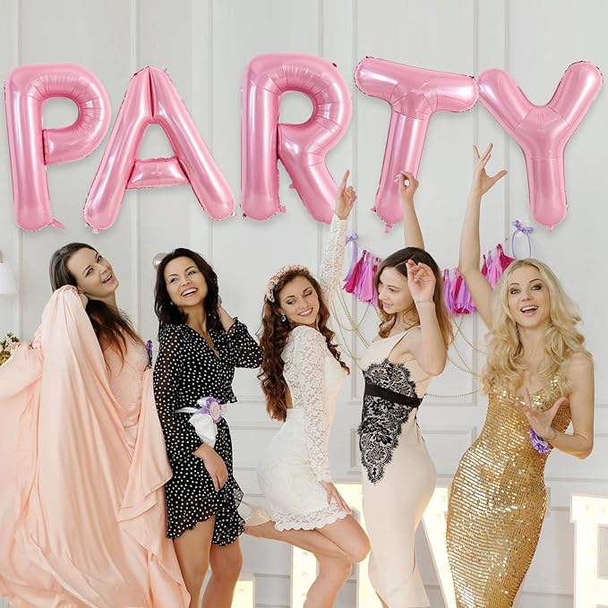 TONIFUL 40 Inch Large Pink Letter P Balloons Giant Foil Mylar Alphabet Balloon for Birthday Party Anniversary Baby Shower Wedding Supplies Decorations