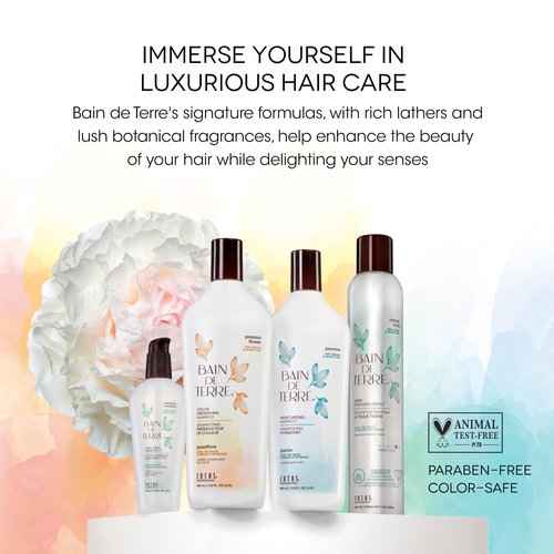 Bain de Terre Strengthening Shampoo and Conditioner Set | Keratin Phyto-Protein | Strengthens Weak & Fragile Hair | Paraben Free | Color-Safe | 33.8 Fl Oz