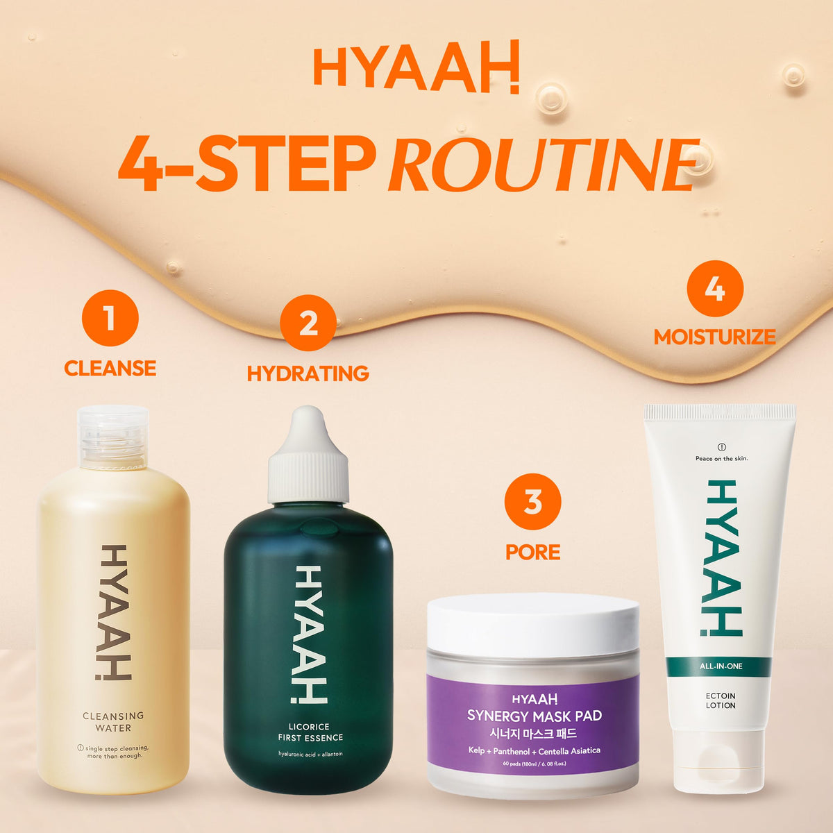 HYAAH Licorice First Essence - Korean Hydrating Toner - Licorice Extract, Hyaluronic Acid and Allantoin - Soothing for Sensitive Skin - Alcohol Free for Sensitive Skin, 6.76 fl.oz