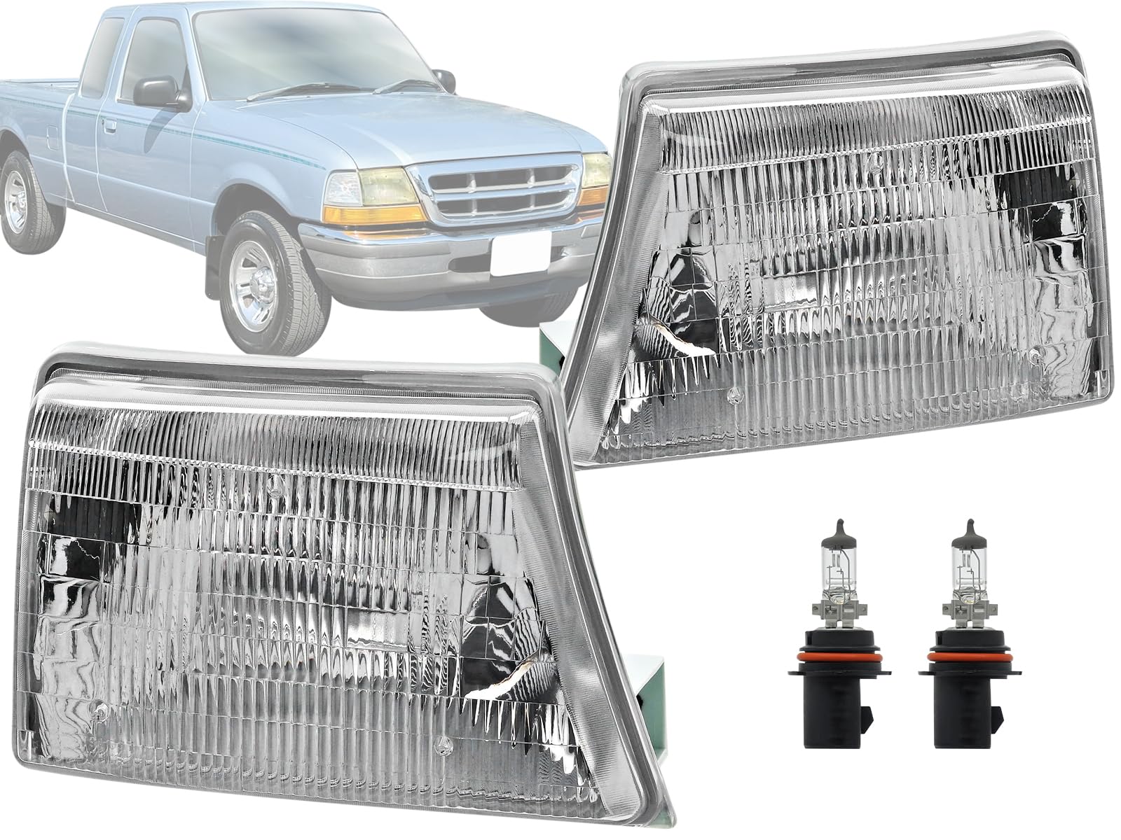 Auto Parts Avenue APA Replacement Headlights for 1998 1999 2000 Ranger F87Z13008EB F87Z13008FB F87Z13008EA FO2503151 FO2502151 B