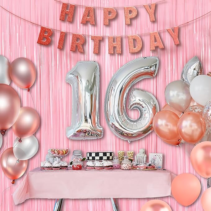 Pastel Pink Metallic Tinsel Foil Fringe Curtains, 2 Pack 3.3x8.3 Feet Tinsel Backdrop for Birthday Wedding Easter Christmas, Pink Fringe Backdrop Foil Curtain for Valentines Day Decorations