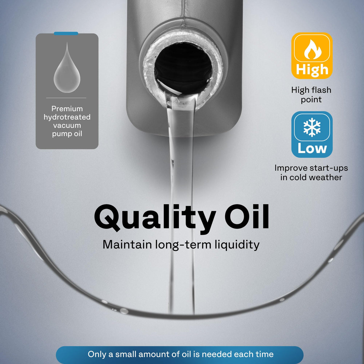 VIVOHOME Premium High Vacuum Pump Oil 330ml/11.16oz, High Viscosity and Low Moisture HVAC