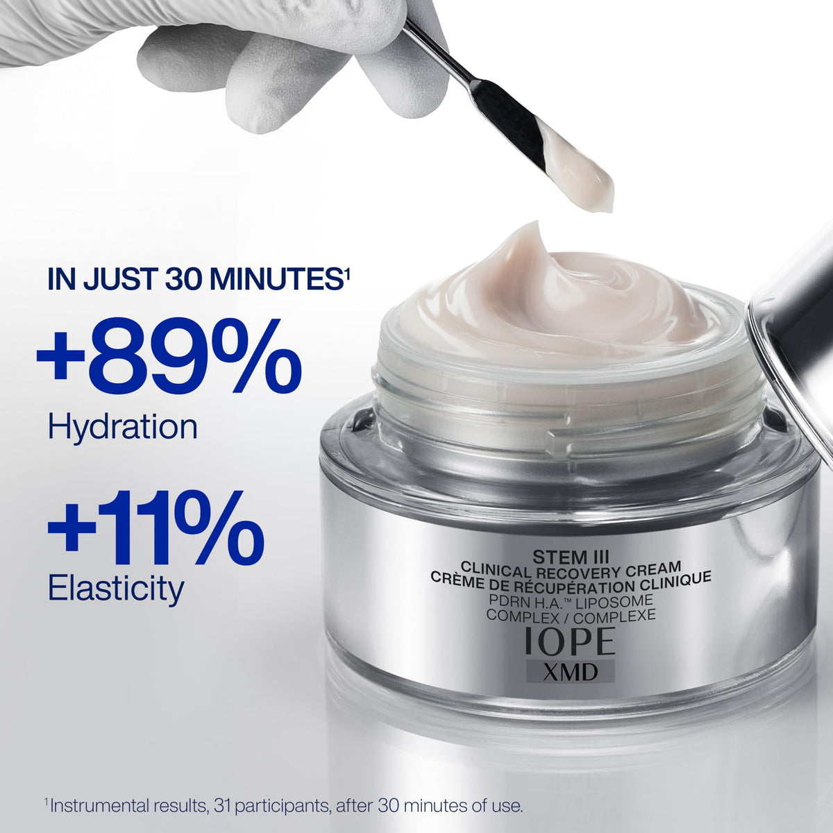 IOPE XMD Stem III Clinical Recovery Cream - Facial Moisturizer -Suitable Post Procedure - Reduces Redness, Smooths Texture, and Repairs Skin Barrier - With PDRN and Hyaluronic Acid - 1.69 fl. oz.