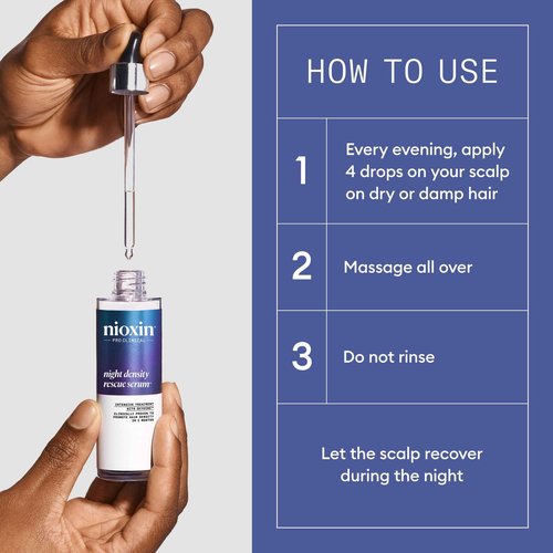 Nioxin Ultimate Power Serum, Intensive Daily Leave-In Hair Treatment with Caffeine + Night Density Rescue, Overnight Antioxidant Leave-in Serum, Night and Day Hair and Scalp Treatment Bundle