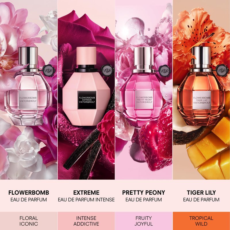 Viktor&Rolf - Flowerbomb Pretty Peony - Floral & Fruity Perfume for Women - With Strawberry, Peony, & Soft Musks - 0.3 Fl Oz Travel Size