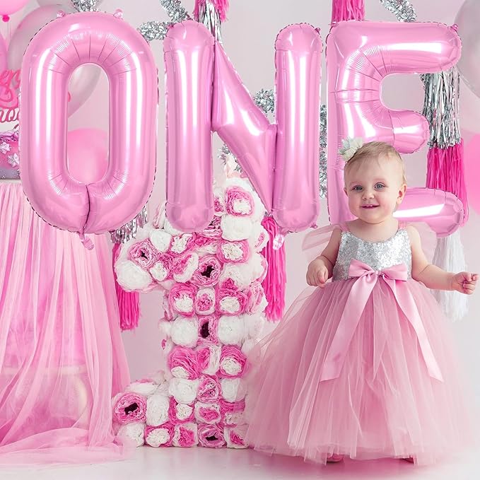 40 Inch Pink Letter Balloons, Giant Light Pink Letter C Balloon, Single Alphabet C Balloon, Pastel Foil Name Balloons for Girls Women Birthday Baby Shower Anniversary Graduation Decoration