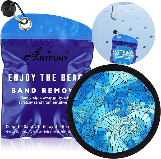 Antfuny Sand Remover for Beach Family Women Dog Beach Trip Essential Summer Vacation Must Have Travel Accessories Lake Day Necessities Cruise Ship Stuff Thing Need Gear Gift Supplies Item Towel