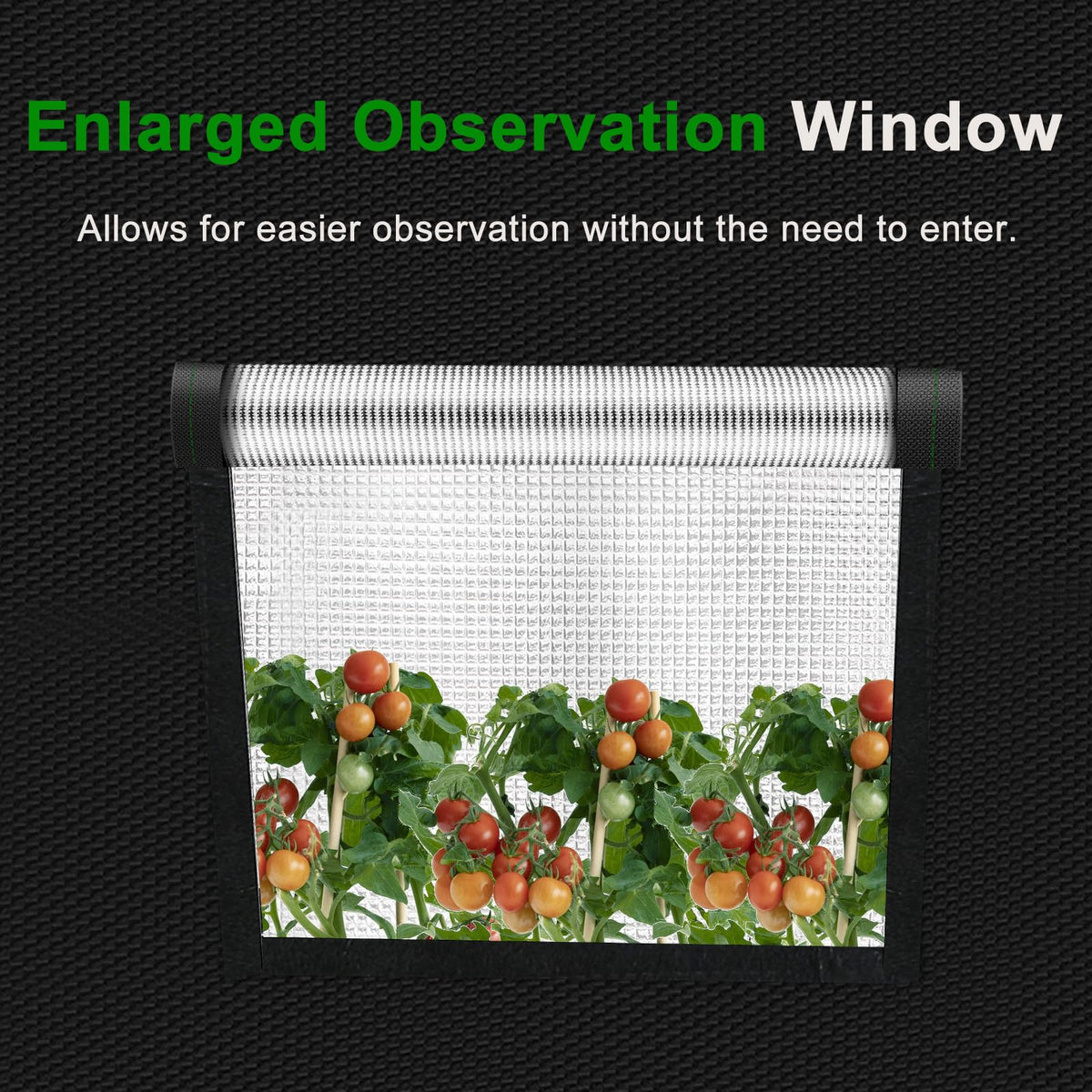 ATOUR 48”x24”x60” Grow Tent, Reflective 600D Mylar,Hydroponic Grow Tent with Observation Window and Floor Tray for Indoor Plant Growing 4’x2’