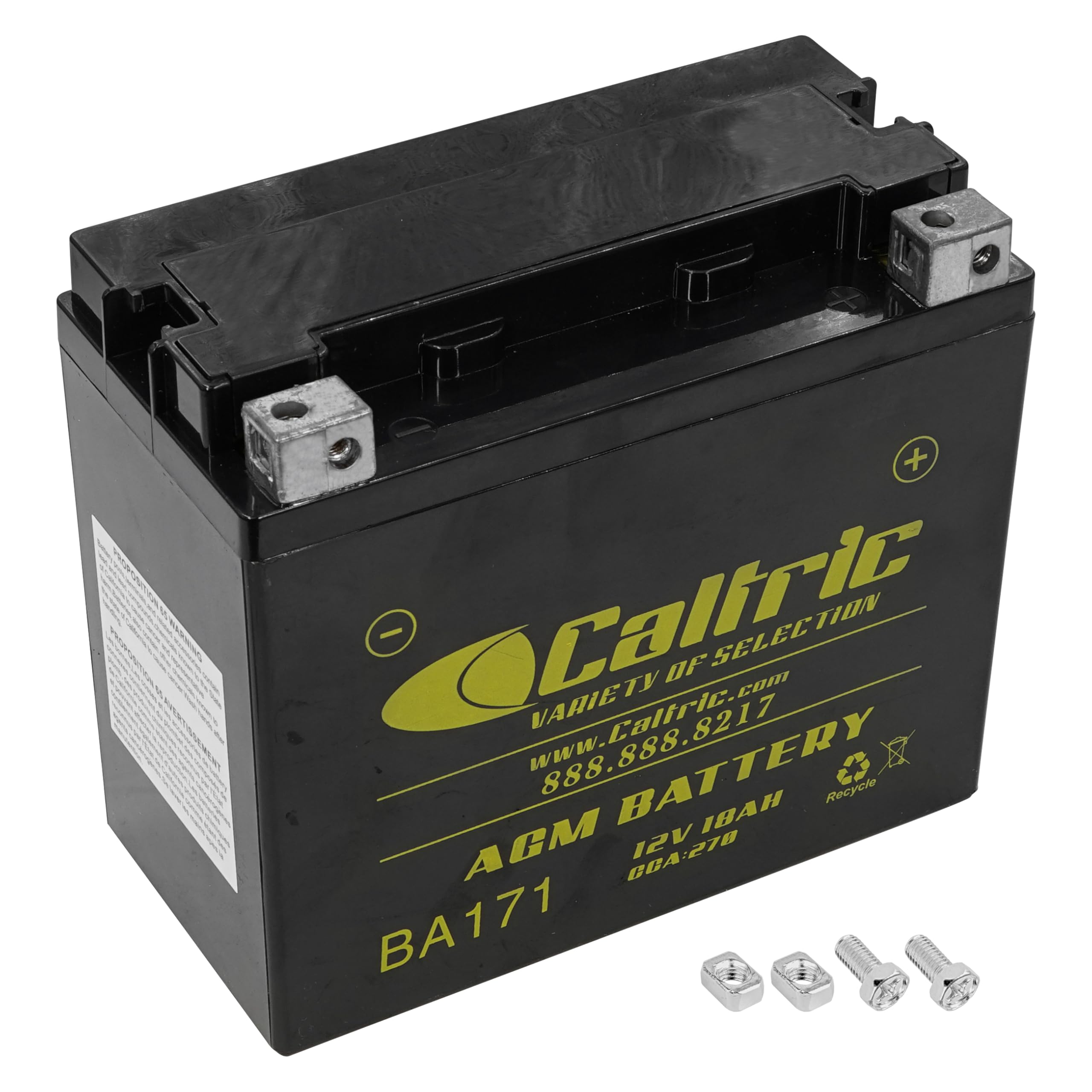 Caltric AGM Battery Compatible with Sea-Doo GTI GTR GTX 130 2019-2021 / 12V 18 AH CCA 270