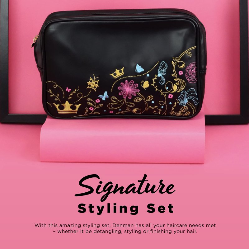 Denman Signature Styling Set - the ultimate hair brush gift set for detangling, styling and smoothing hair