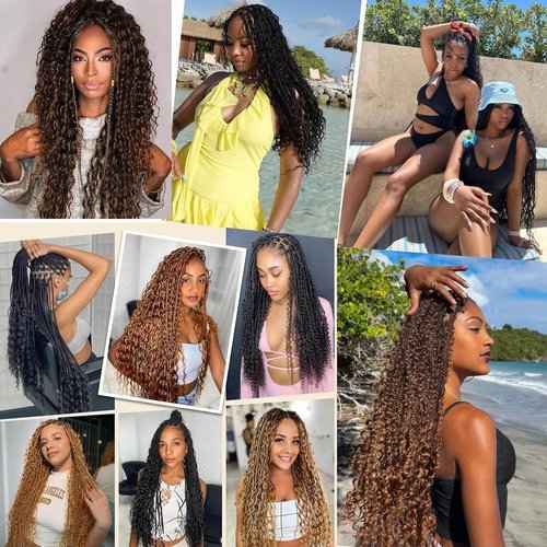 Fabimiya Deep Curly Braiding Human Hair 100g 20 Inch Color 27 Honey Blonde Deep Water Wave Bulk Human Hair for Braiding 10A No Weft Brazilian Virgin Deep Curly Human Hair Extensions for Boho Braids