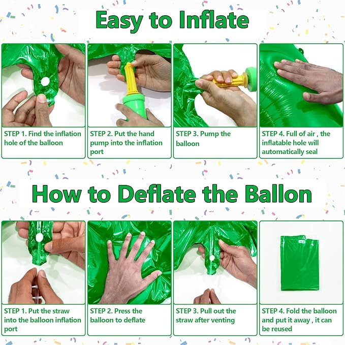 Number Balloons Green Party Balloon - Giant Number 7 Balloon, 40 Inch Large Balloon for St. Patrick's Day Games Theme Birthday Decoration, Girls Boys Party Supplies