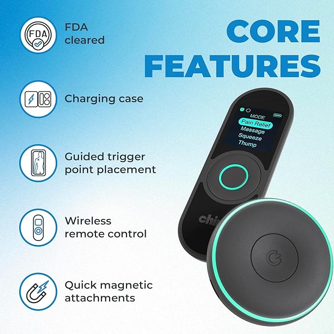 Chirp Halo Wireless Muscle Stimulator – Portable EMS Device for Muscle Recovery, Pain Relief, and Strength Training, Stimulator for Faster Growth & Recovery (Single)