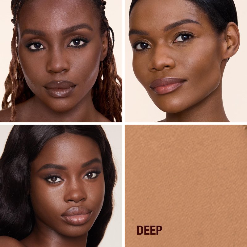 Charlotte Tilbury Airbrush Flawless Finish Setting Powder - Pore-Blurring Pressed Powder for Face Makeup to Minimize Shine with a Soft-Focus Finish - 4 Deep