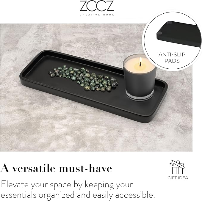ZCCZ Beige Bathroom Accessory Sets, 4 Pieces Bathroom Accessories Complete Set Vanity Countertop Accessory Set, Includes Lotion Dispenser Soap Pump, Tumbler, Toothbrush Holder and Tray
