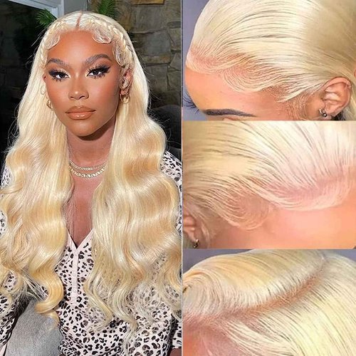 Sweetie 12 Inch 613 13x4 Lace Front Wig Human Hair 150% Density 12A Blonde Wig Human Hair Body Wave Lace Front Wigs Human Hair for Women HD Lace Glueless Wigs Human Hair Pre Plucked