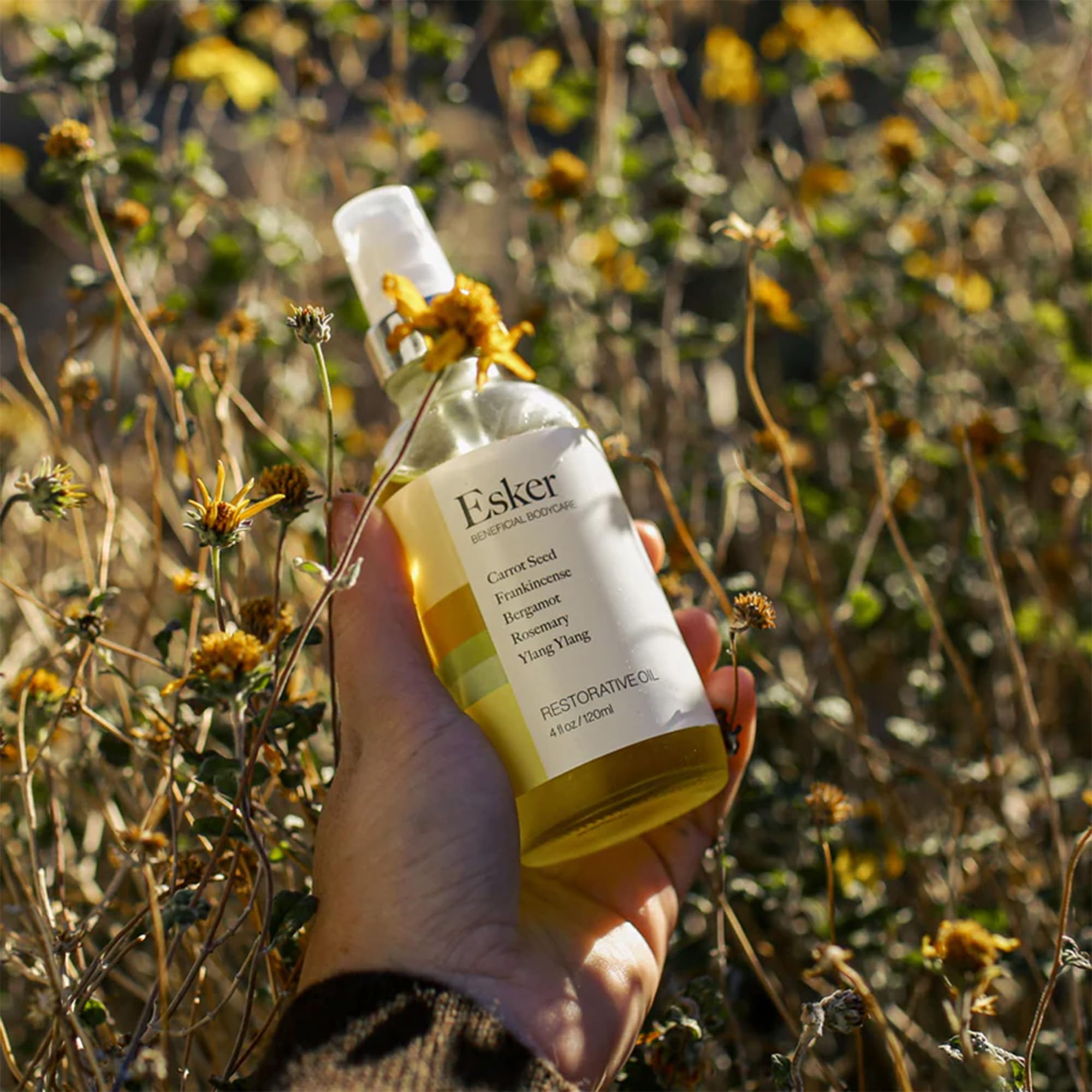 ESKER Restorative Body Oil: Premium Deep Hydration Oil Designed to Soften and Moisturize Skin while Promoting Circulation and Energy Flow, Fast-Absorbing with Vitamins and Antioxidants - 2 oz.