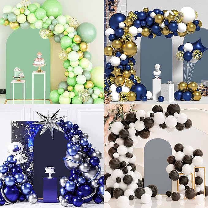 Arch Covers,Arch Backdrop Stand Fitted Cover for Wedding Birthday Party Ceremony Banquet Decoration(7.2FT&6.6FT&6FT,Dusty Blue,Cover Only)