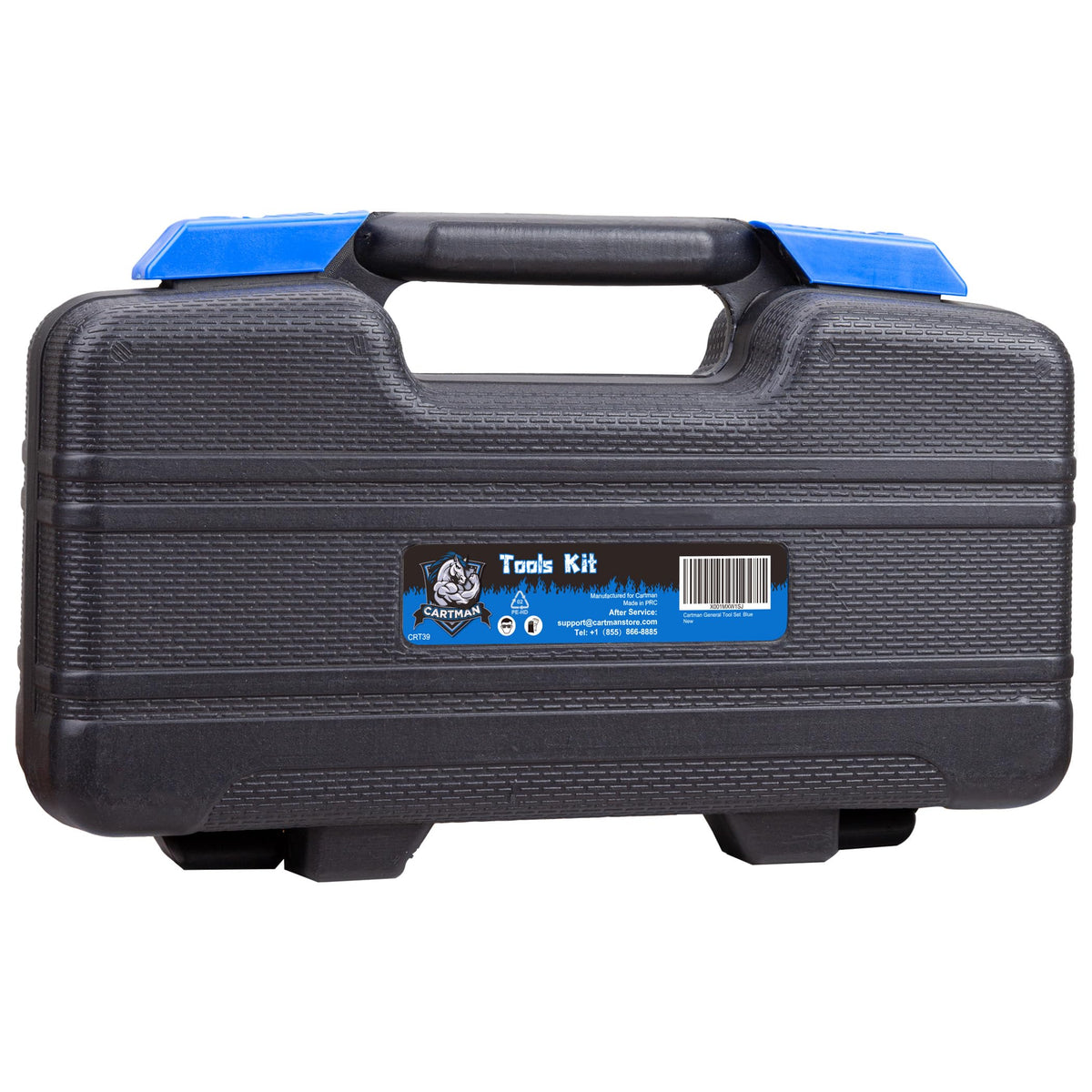 CARTMAN 39-Piece Home Tool Set Kit, Essential Household Hand Tools with Plastic Storage Case Blue