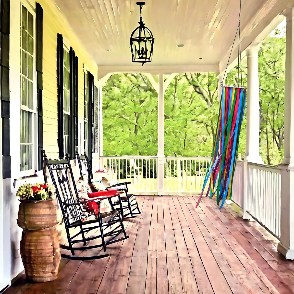 Satin Ribbon Windsock Streamer, Outdoor Decorations, WS-49K-01