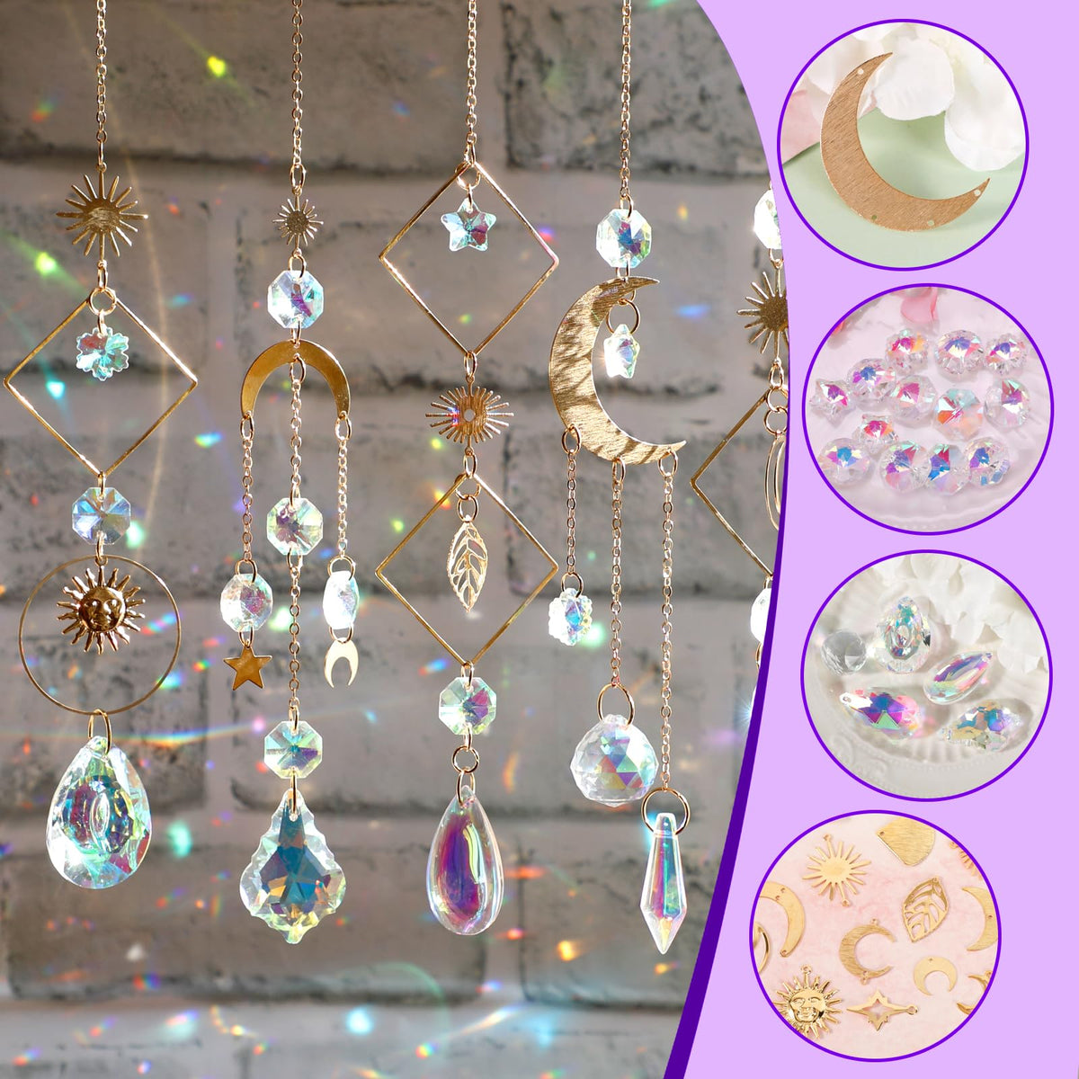 Sun Catcher Kits for Adults, 228pcs DIY Suncatcher Making Supplies