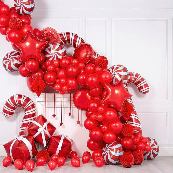 Red Balloons 60pcs 5inch Small Matte Red Balloon for Balloon Garland Arch 5'' Round Mini Red Latex Balloon for Kids Birthday Party Decoration DIY Bridal Shower Valentine's Day Wedding