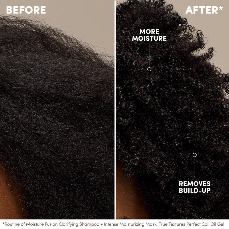 Mizani Moisture Fusion Gentle Clarifying Shampoo - Cleanses Hair to Get Rid Of Buildup, With Charcoal, For Curly Hair