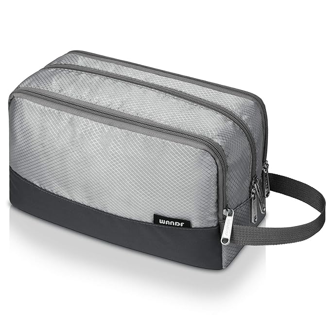 Toiletry Bag for Men Hanging Dopp Kit Water Resistant Shaving Bag Small Toiletry Bag for Traveling (Grey)